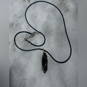 Black obsidian necklace